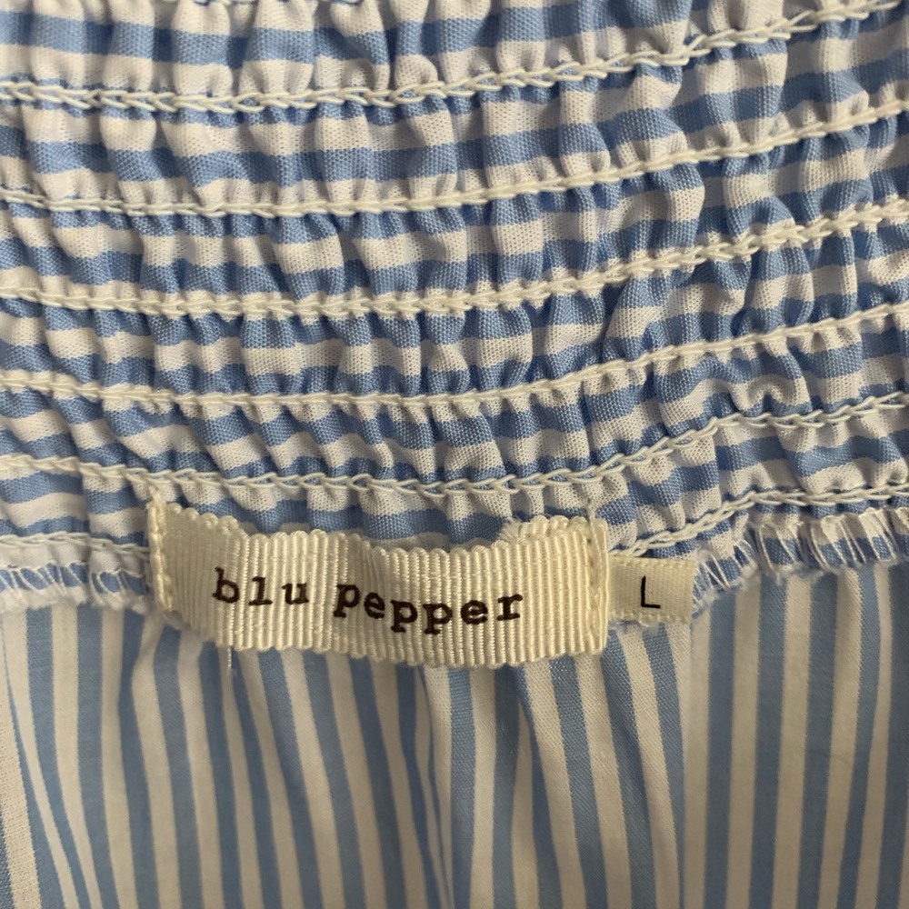 Cold shoulder gingham top